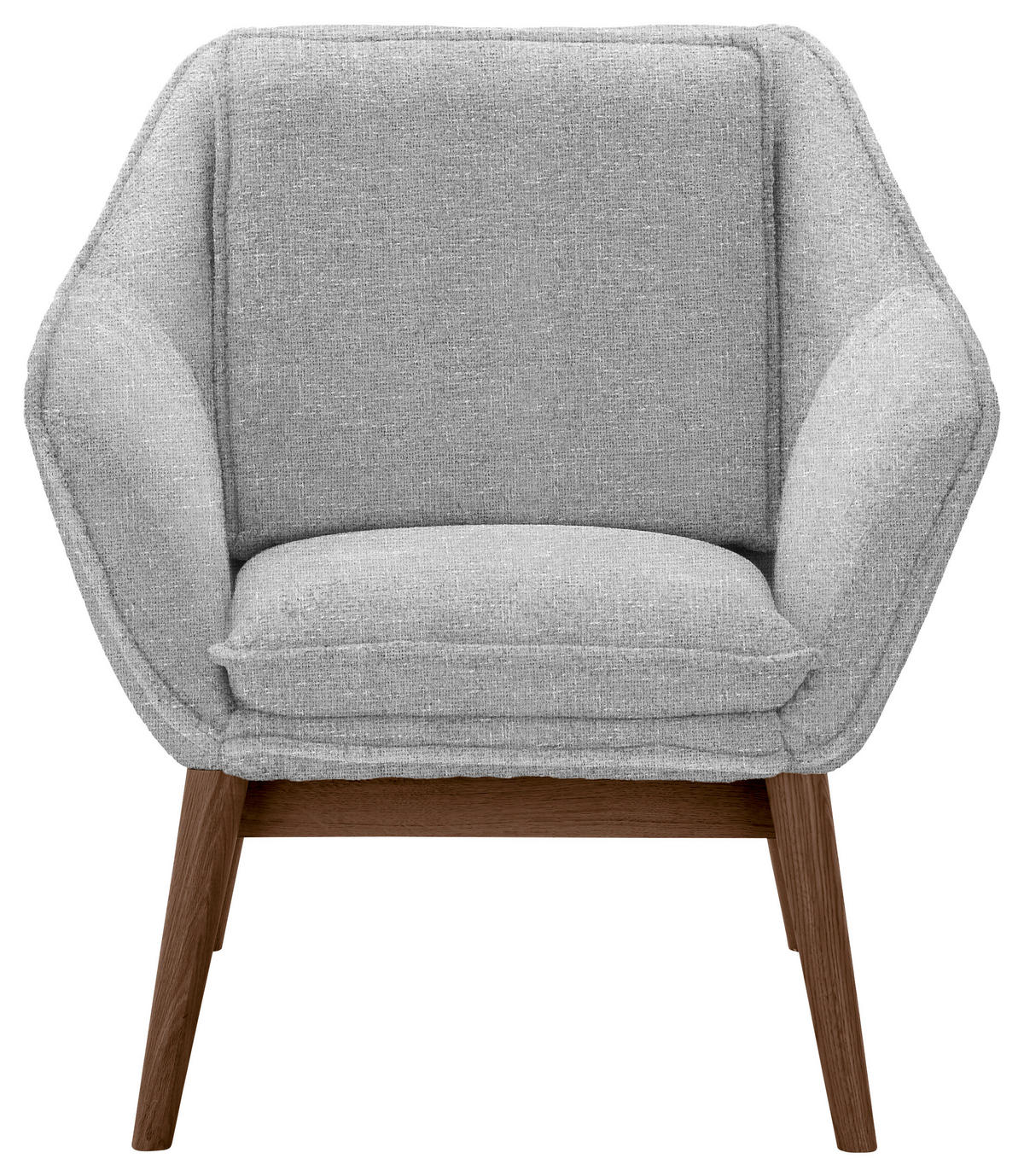 SESSEL in Chenille Grau  - Dunkelbraun/Grau, KONVENTIONELL, Holz/Textil (77/90/85cm) - SetOne by Musterring