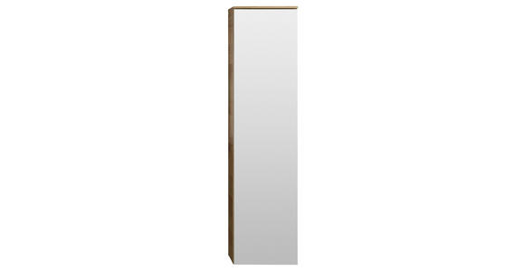 MIDISCHRANK 30/121/17 cm - Chromfarben/Eichefarben, Design, Glas/Holzwerkstoff (30/121/17cm) - Dieter Knoll