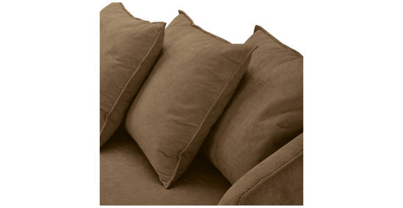 ECKSOFA Goldbraun Chenille Rückenkissen, Rücken echt  - Buchefarben/Goldbraun, KONVENTIONELL, Holz/Textil (162/276cm) - Carryhome