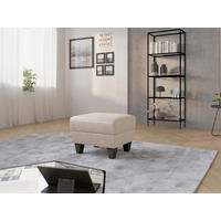 HOCKER in Textil Beige  - Wengefarben/Beige, KONVENTIONELL, Holz/Textil (58/48/58cm) - Sit & More