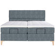 BOXSPRINGBETT 200/200 cm  in Dunkelgrau  - Eichefarben/Dunkelgrau, KONVENTIONELL, Holz/Textil (200/200cm) - Voleo