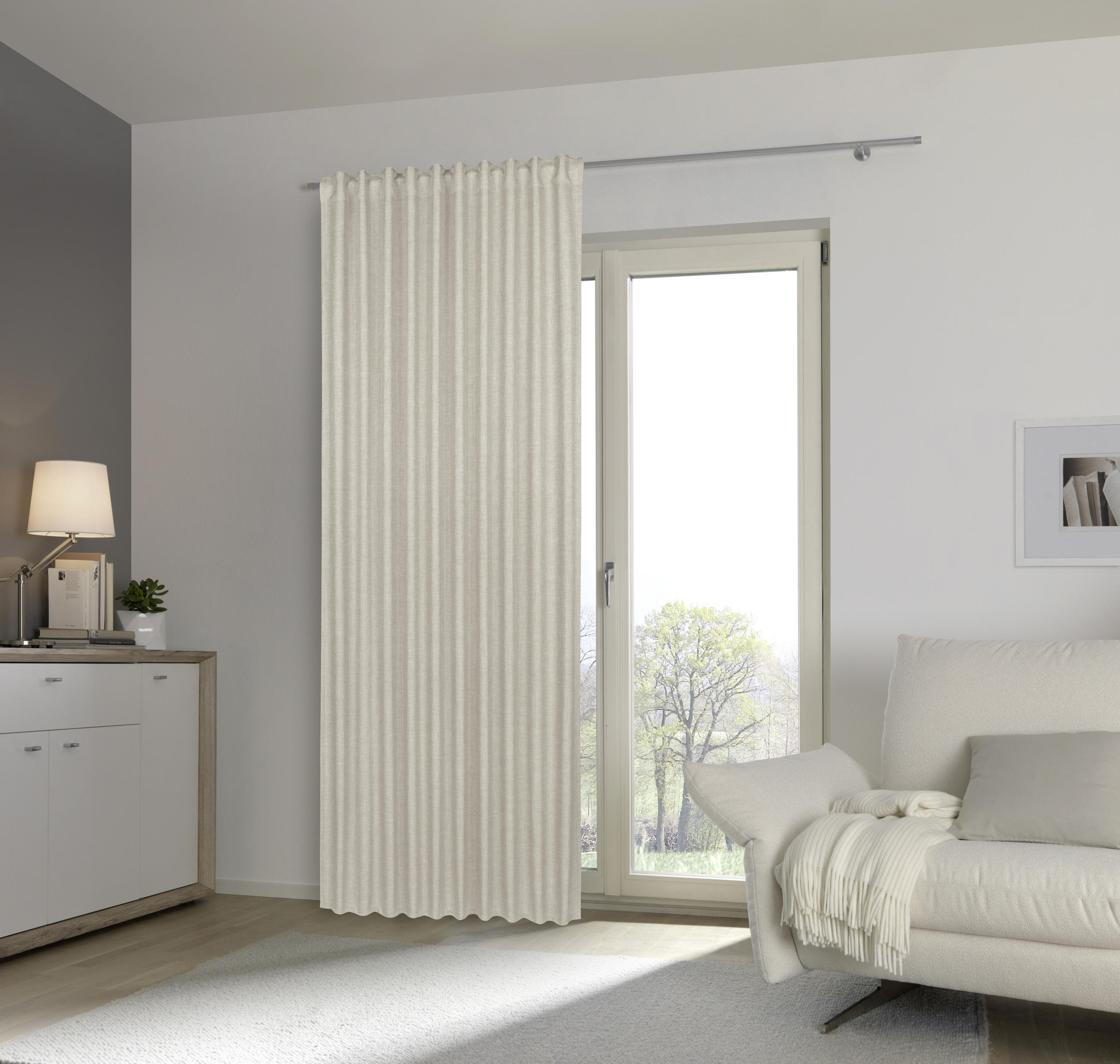 FERTIGVORHANG  blickdicht  140/245 cm   - Beige, Basics, Textil (140/245cm) - Boxxx