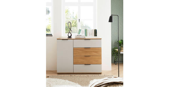SIDEBOARD 120/96/38 cm  in Eichefarben, Hellgrau  - Eichefarben/Hellgrau, Design, Holz/Holzwerkstoff (120/96/38cm) - Xora