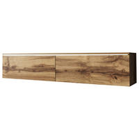 NÍZKÁ KOMODA, dub wotan, 140/30/33 cm - šedá/dub wotan, Lifestyle, kompozitní dřevo/plast (140/30/33cm) - P & B