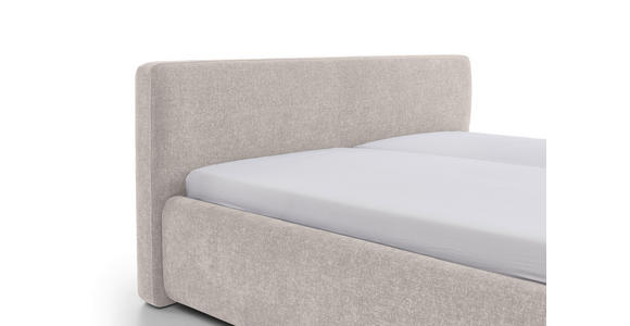 POLSTERBETT Bettkasten, Lattenroste Creme 180/200 cm  - Birkefarben/Buchefarben, Design, Holz/Textil (180/200cm) - Xora