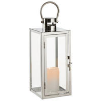 LATERNE - Chromfarben/Silberfarben, LIFESTYLE, Glas/Metall (12/30/12cm) - Ambia Home