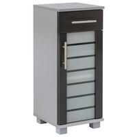 UNTERSCHRANK 30,3/75,3/32,6 cm   - Edelstahlfarben/Anthrazit, MODERN, Glas/Holzwerkstoff (30,3/75,3/32,6cm) - MID.YOU