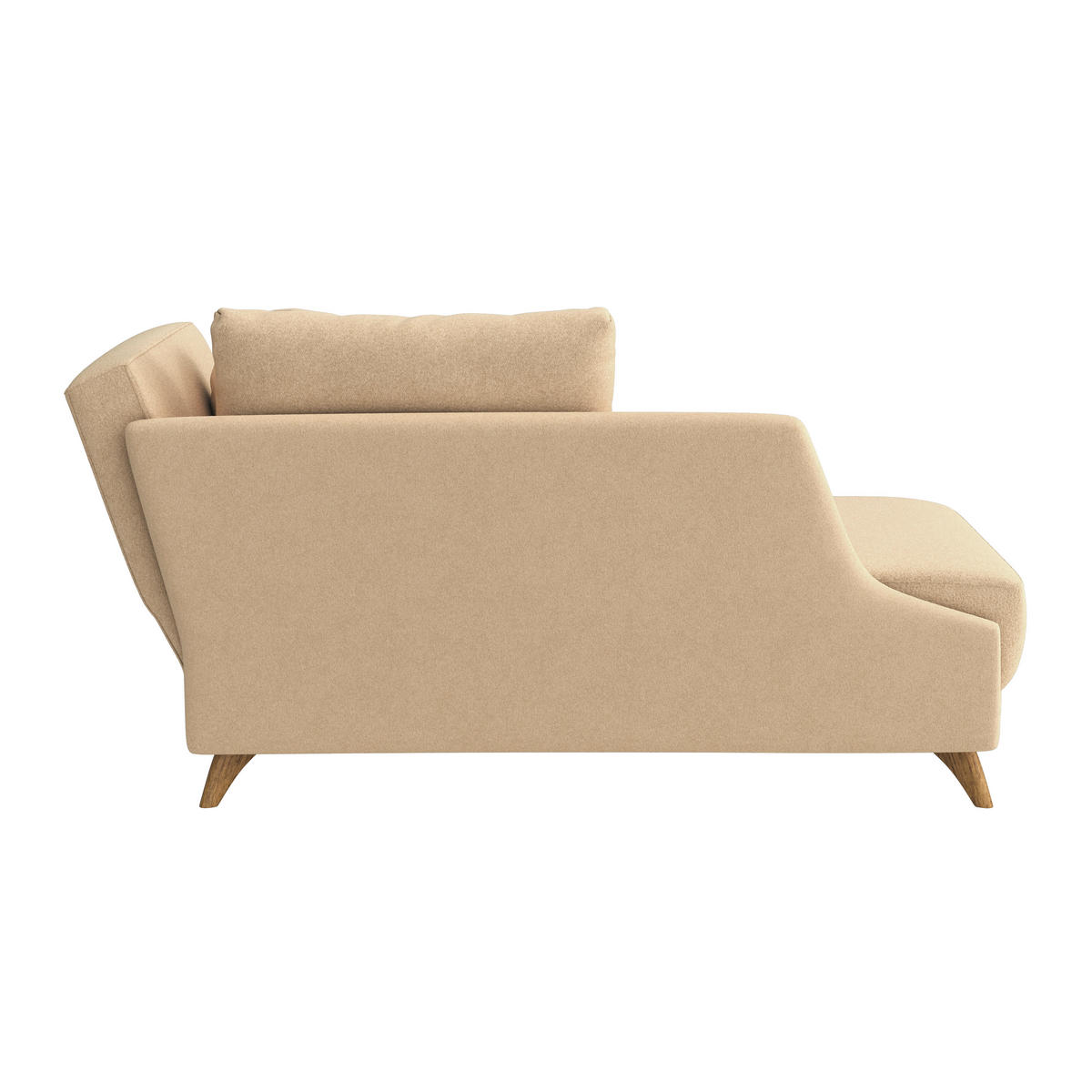RÉCAMIERE in Flachgewebe Beige  - Eichefarben/Beige, Modern, Holz/Textil (205/74-87/94cm) - Bali