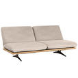 SCHLAFSOFA Palermo in Flachgewebe Sandfarben  - Sandfarben/Beige, Design, Holz/Textil (204/92/90cm) - Dieter Knoll