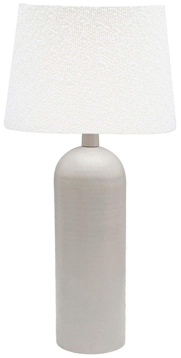 TISCHLEUCHTE 25/54/25 cm - Beige/Weiß, Basics, Metall (25/54/25cm)