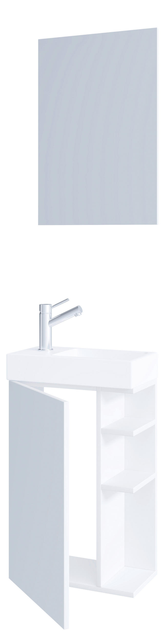 GÄSTEBAD - Weiß, MODERN, Glas/Keramik (40cm) - MID.YOU