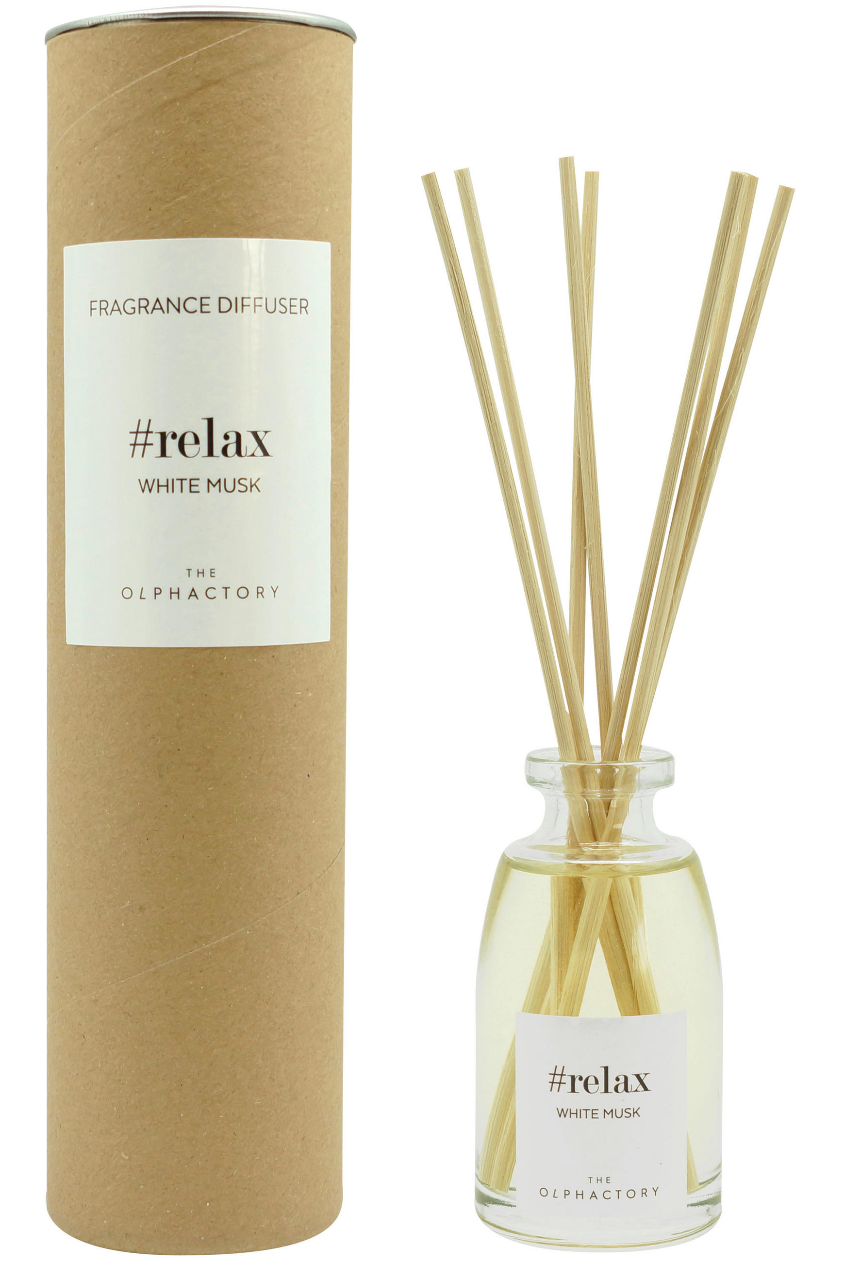 Difuzor White Musk  - večbarvno, Basics, karton/steklo (100ml) - The Olphactory