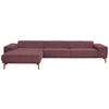 ECKSOFA in Flachgewebe Weinrot  193/334 cm  - Wildeiche/Weinrot, Design, Holz/Textil (193/334cm) - Niels Andersson