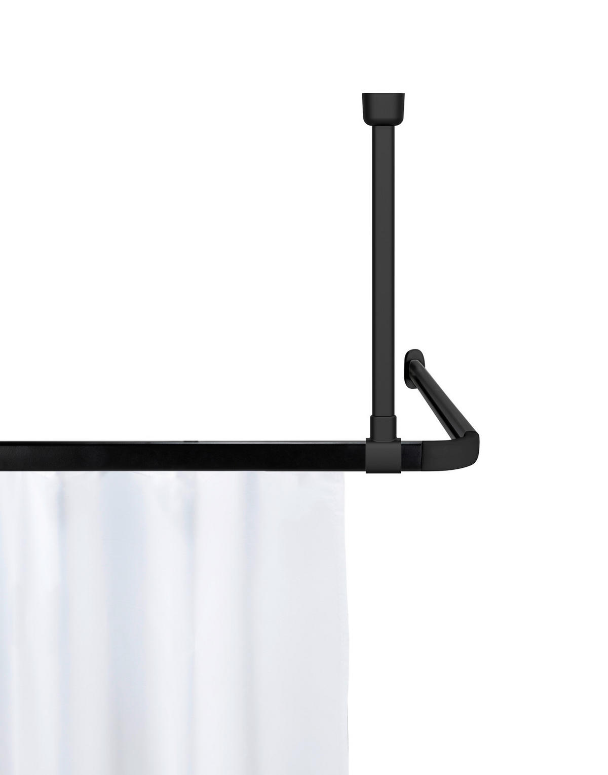 DUSCHSTANGE - Schwarz, KONVENTIONELL, Metall (3,5/57cm) - Schöner Wohnen