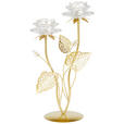 TEELICHTHALTER  - Klar/Goldfarben, LIFESTYLE, Glas/Metall (21/36/12cm) - Ambia Home