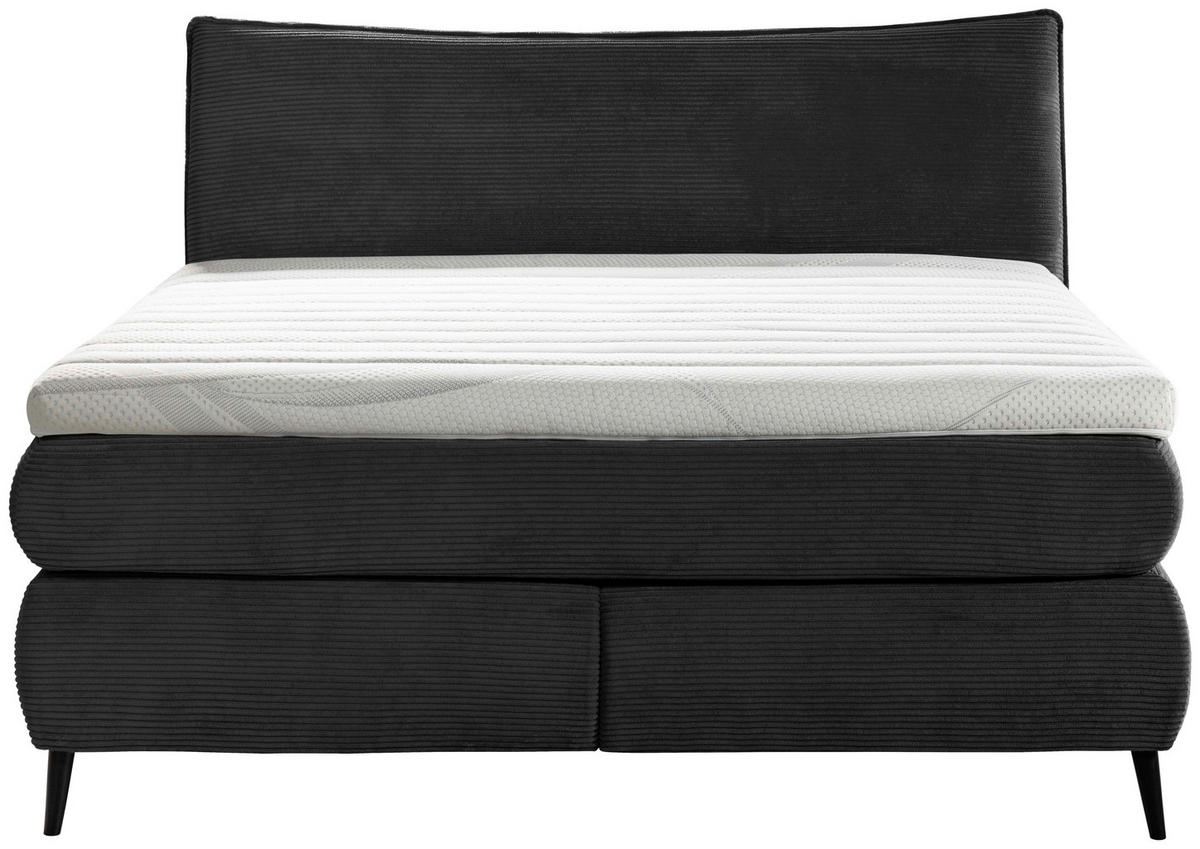 BOXSPRINGBETT 160/200 cm  in Schwarz  - Schwarz, Trend, Holz/Textil (160/200cm) - Esposa