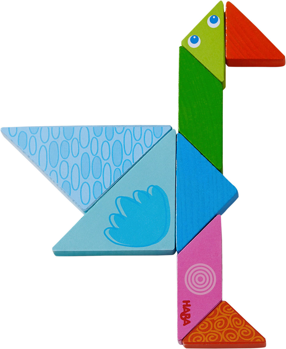 LERNSPIEL Legespiel Bunter Tangram-Mix  - Multicolor, Basics, Naturmaterialien/Holz - Haba
