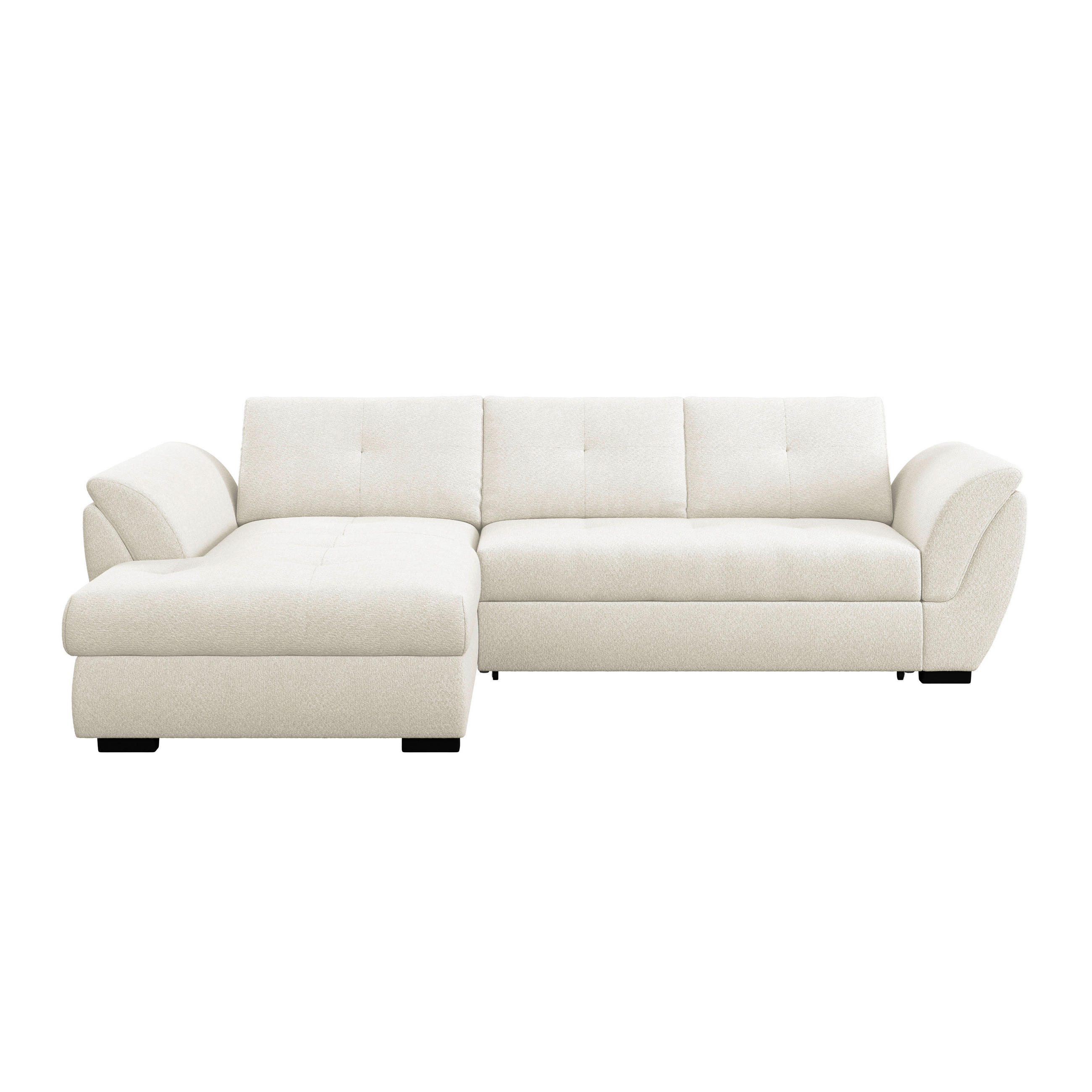 ECKSOFA Grau  - Schwarz/Grau, Konventionell, Kunststoff/Textil (187/278cm) - MID.YOU