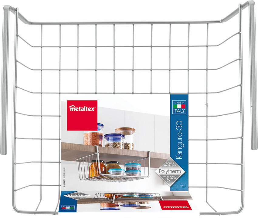 TÁROLÓKOSÁR  - szürke, Basics, fém (30/26/14cm) - Metaltex