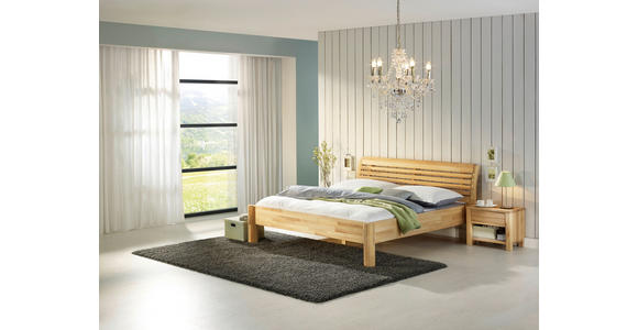 NACHTKÄSTCHEN in massiv Wildeiche Eichefarben  - Eichefarben, Natur, Holz (60/47/38cm) - Linea Natura