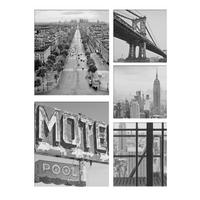 LEINWANDBILD Städte 60/80/3 cm  - Schwarz/Weiß, Basics, Wellpappe/Textil (60/80/3cm)