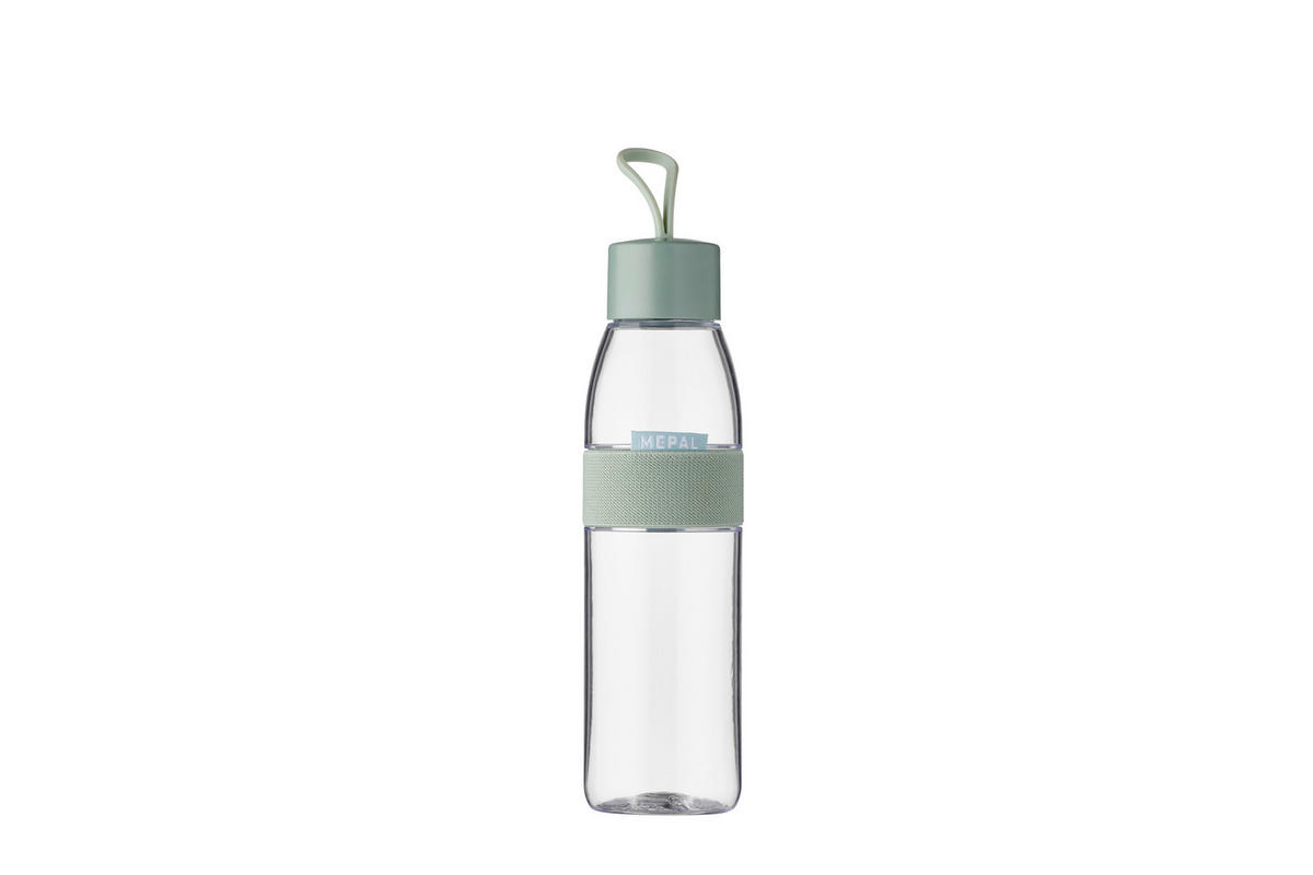 UNIVERSALFLASCHE ELLIPSE  - Transparent/Salbeigrün, KONVENTIONELL, Kunststoff (0,5l) - Mepal