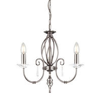 TAKKRONA 38/50 cm  - nickelfärgad, Klassisk, metall (38/50cm) - Elstead Lighting