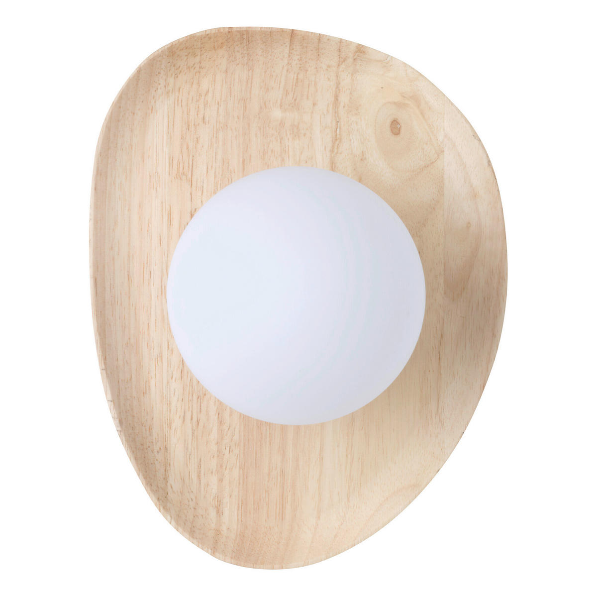 WANDLEUCHTE 20/13,5/26 cm   - Naturfarben, Basics, Glas/Holz (20/13,5/26cm) - Osram