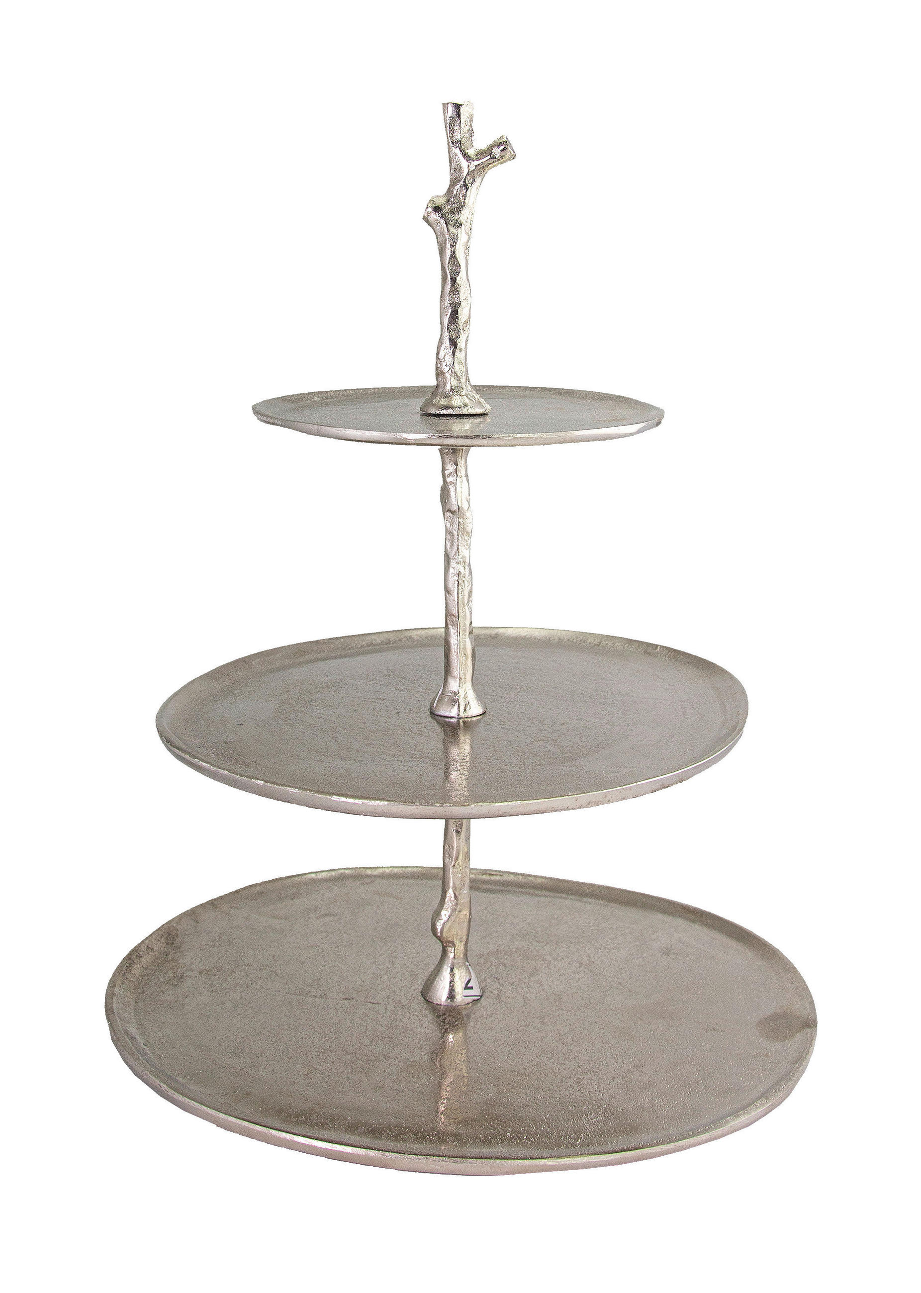 ETAGERE 3-stöckig - Silberfarben, KONVENTIONELL, Metall (34/44cm)
