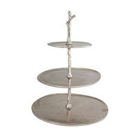 ETAGERE 3-stöckig - Silberfarben, KONVENTIONELL, Metall (34/44cm)