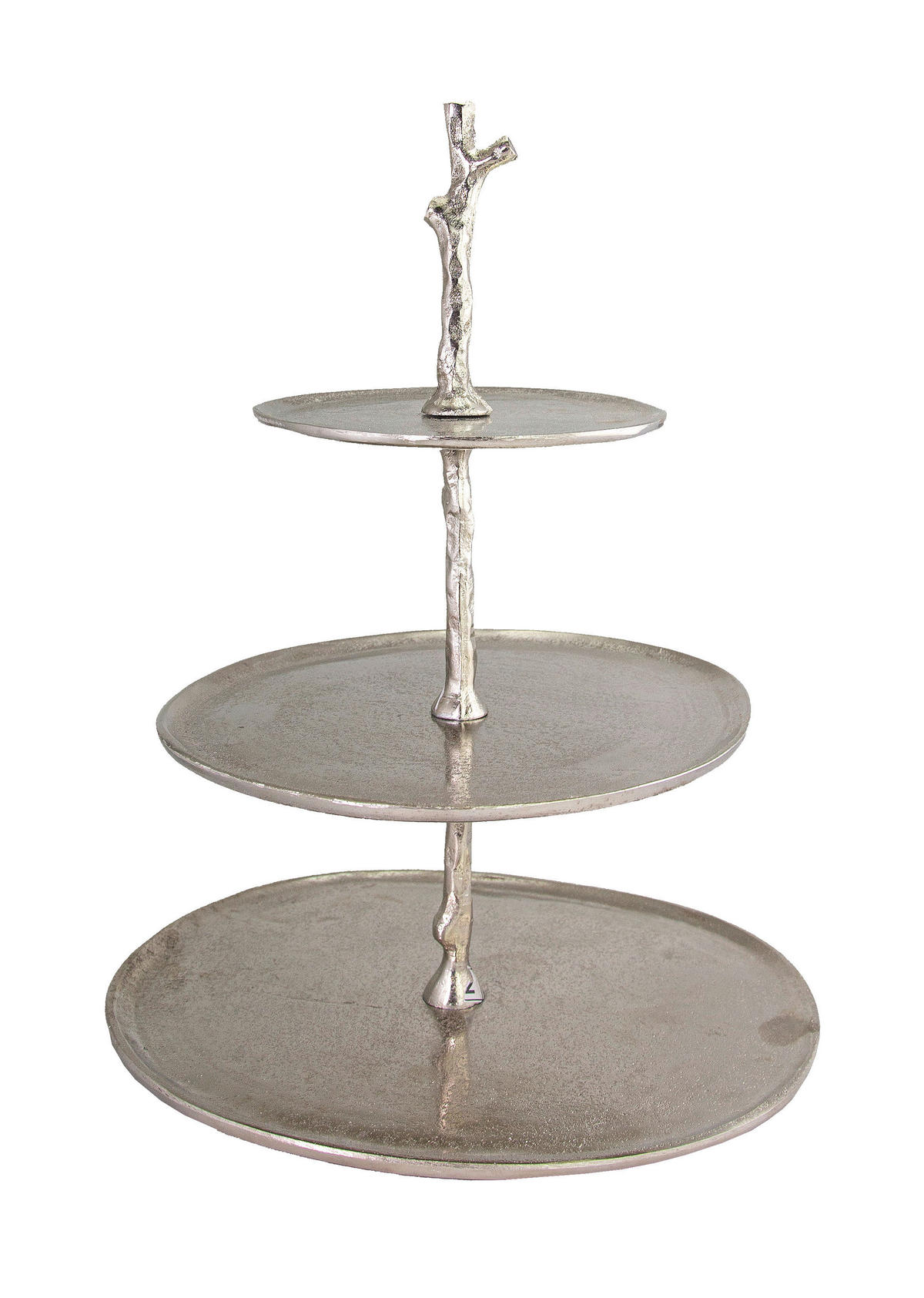 ETAGERE 3-stöckig - Silberfarben, KONVENTIONELL, Metall (34/44cm)