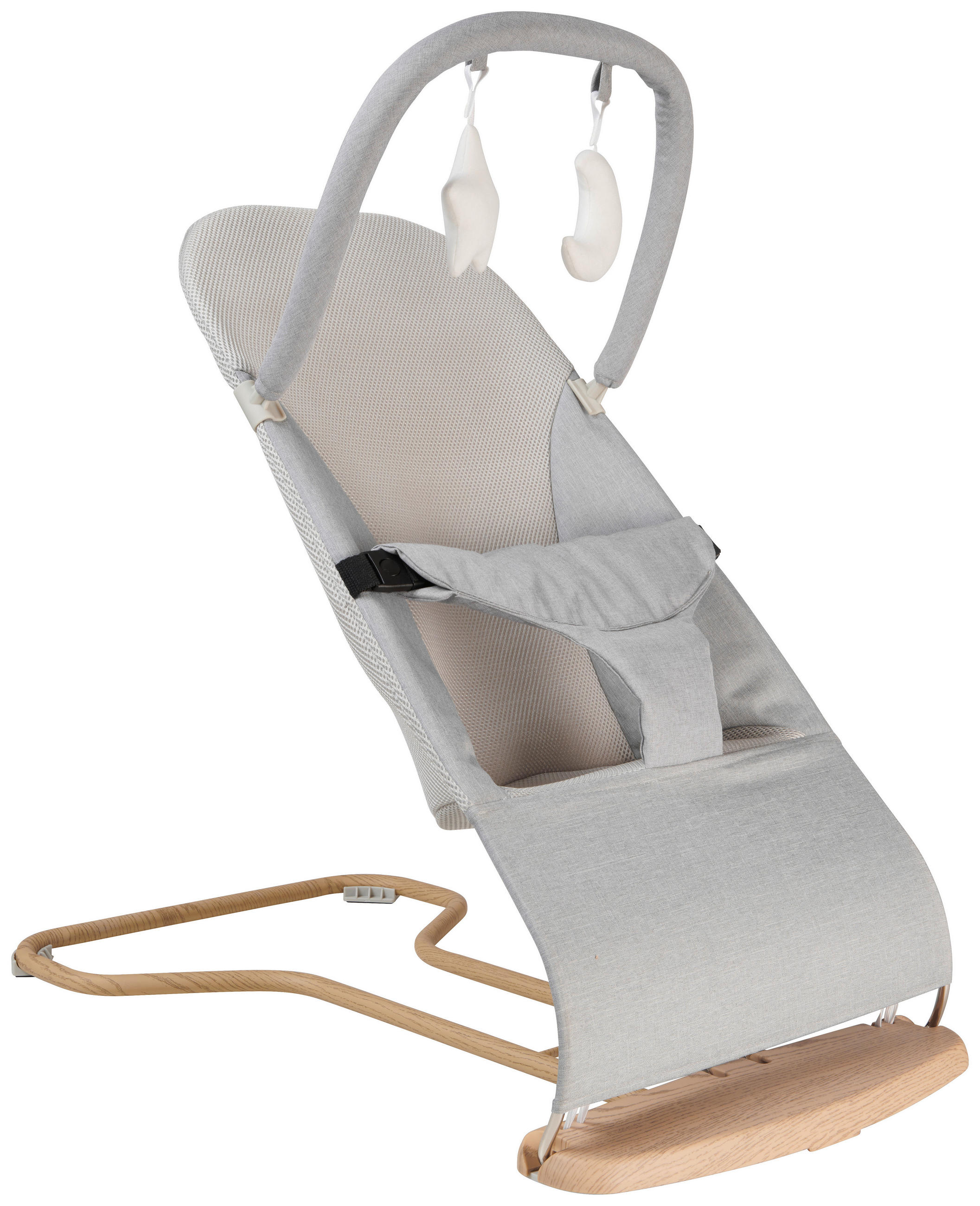 SCHAUKELWIPPE Woody Eichefarben   - Eichefarben/Hellgrau, Trend, Kunststoff/Textil (67/39/40cm) - Jimmylee