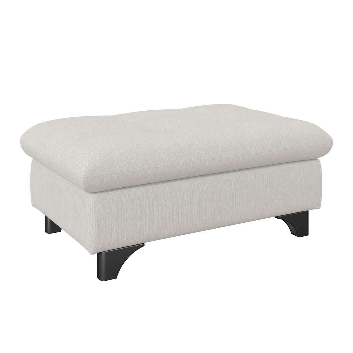 HOCKER Chenille Creme  - Chromfarben/Creme, KONVENTIONELL, Textil/Metall (108/46/108cm) - Livetastic