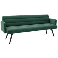 SITZBANK in Textil Grün  - Schwarz/Grün, Design, Textil/Metall (216/86/68cm) - Dieter Knoll