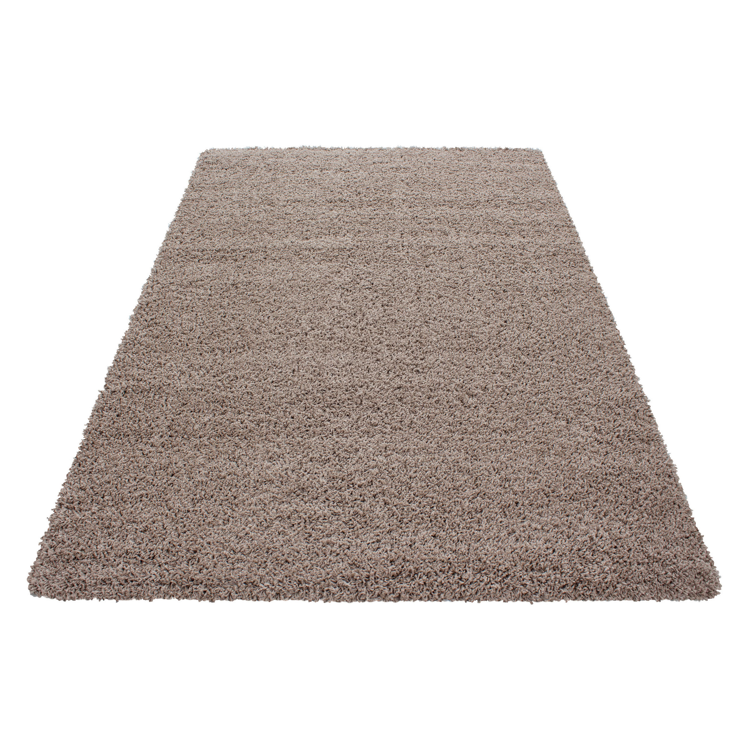 Hochflor Teppich Braun/Beige Life 160x230 cm