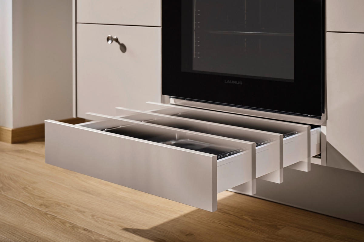 EINBAUKÜCHE   - Eichefarben/Grau, KONVENTIONELL, Holzwerkstoff - Xora