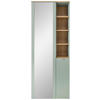 GARDEROBENSCHRANK Bari  in 78/202/38 cm  - Salbeigrün/Silberfarben, Design, Glas/Holzwerkstoff (78/202/38cm) - Xora