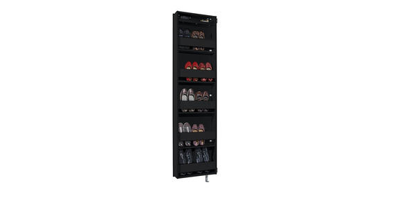 SCHUHSCHRANK 50/195/18 cm - Anthrazit, Design, Glas/Holzwerkstoff (50/195/18cm) - Xora