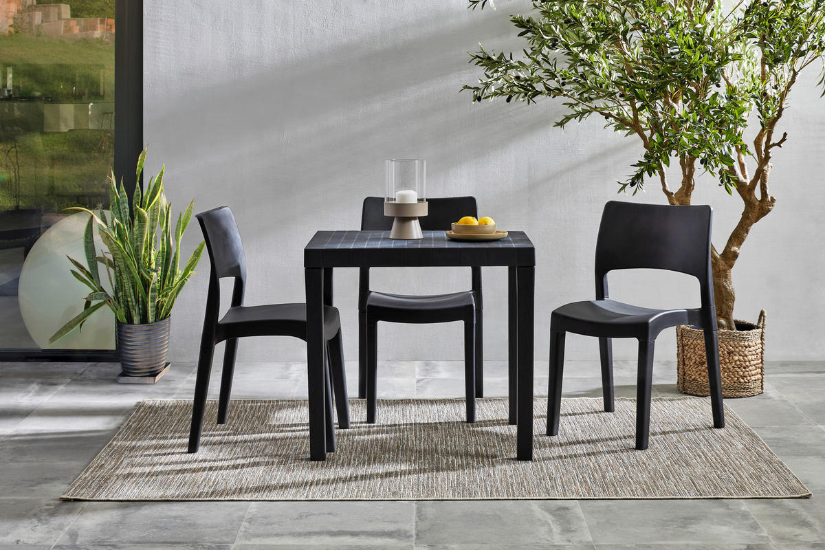 ZAHRADNÍ ŽIDLE, plast - antracitová, Basics, plast (50/84/45cm) - Ambia Garden