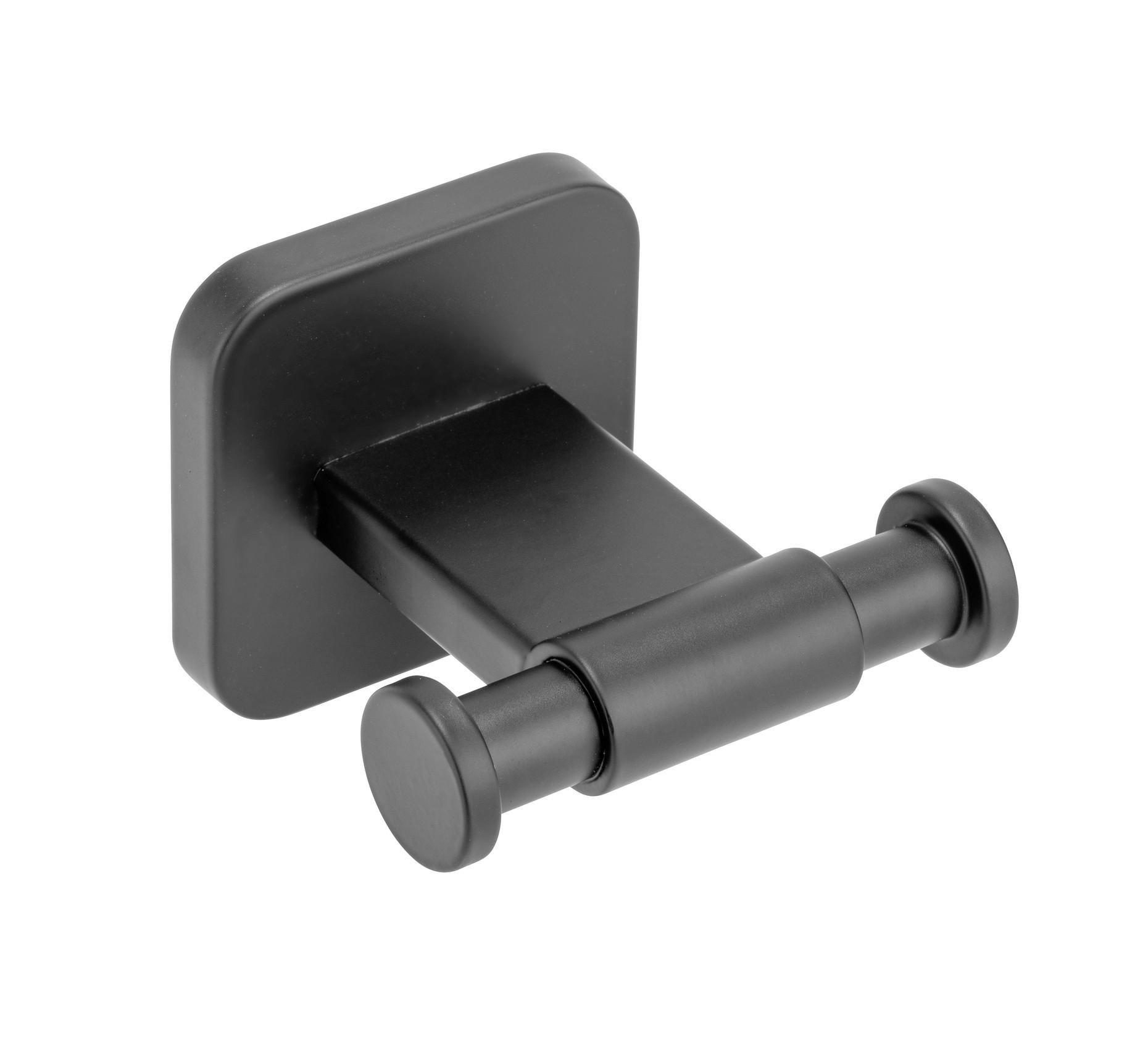 HANDTUCHHAKEN - Schwarz, MODERN, Metall (7/5,5/6,5cm) - Wenko