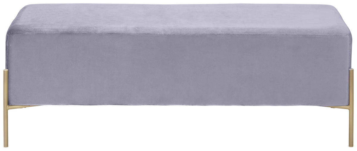 TABURETOVÁ LAVICE, textil, 122/43/40 cm - šedá/barvy zlata, Trend, kov/textil (122/43/40cm) - Xora