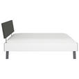 BETT 140/200 cm  in Weiß  - Weiß/Grau, Design, Holzwerkstoff/Textil (140/200cm) - Carryhome