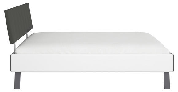 BETT 140/200 cm  in Weiß  - Weiß/Grau, Design, Holzwerkstoff/Textil (140/200cm) - Carryhome