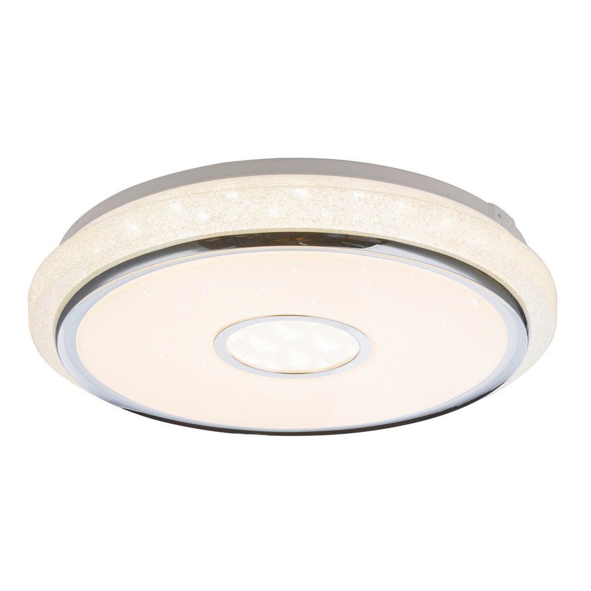 PLAFONIERĂ CU LED - alb/culoare crom, Basics, plastic (50/9.5cm)