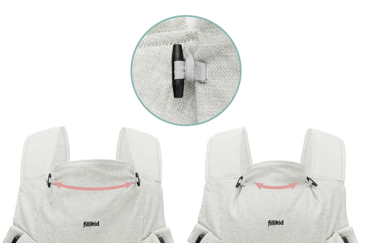 DĚTSKÉ NOSÍTKO - světle šedá, Basics, textil (37/34cm) - Fillikid
