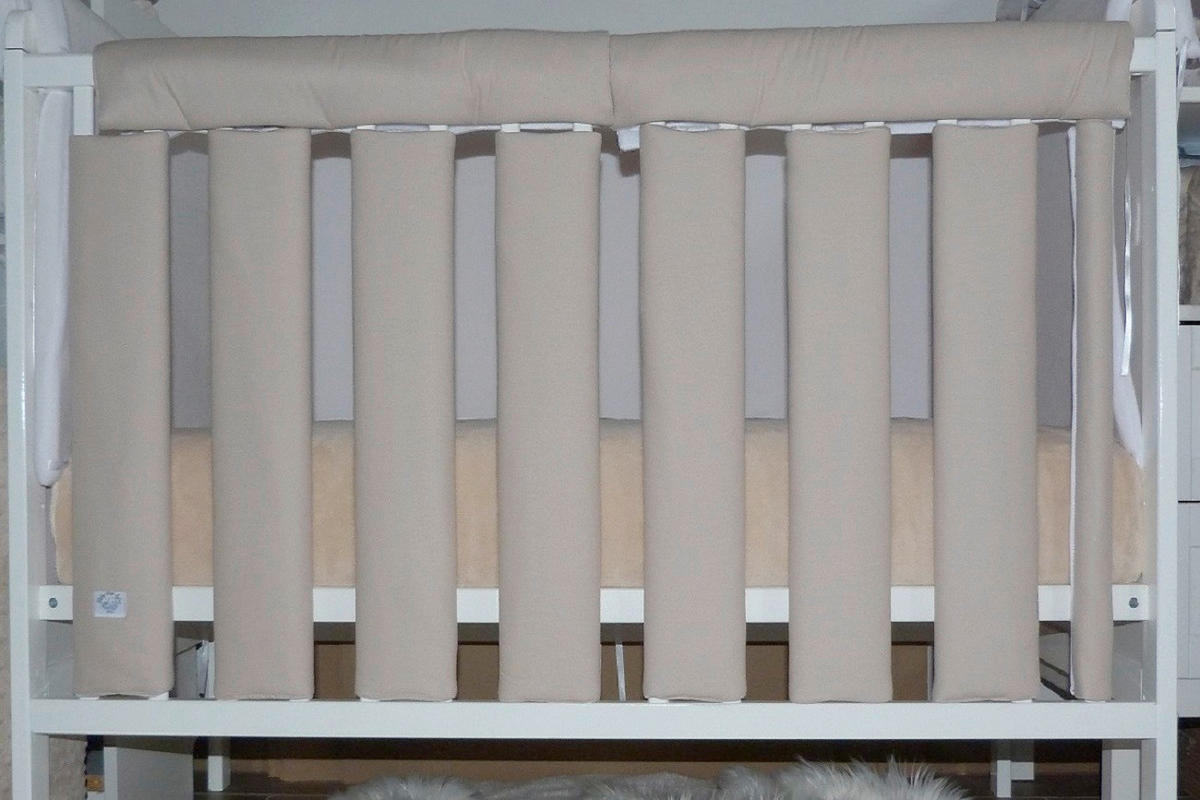 ZAŠTITNA OGRADICA ZA KREVET   - bež, Basics, tekstil (27/56cm)