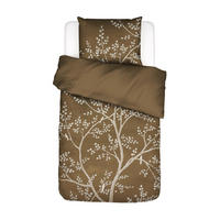 POSTELJNINA LUCIENNE 135/200 cm saten rjava  - rjava, Konvencionalno, tekstil (135/200cm) - Essenza