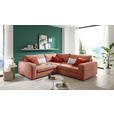 ECKSOFA  in Chenille Rosa  248/248 cm  - Rostfarben/Creme, KONVENTIONELL, Kunststoff/Textil (248/248cm) - Carryhome