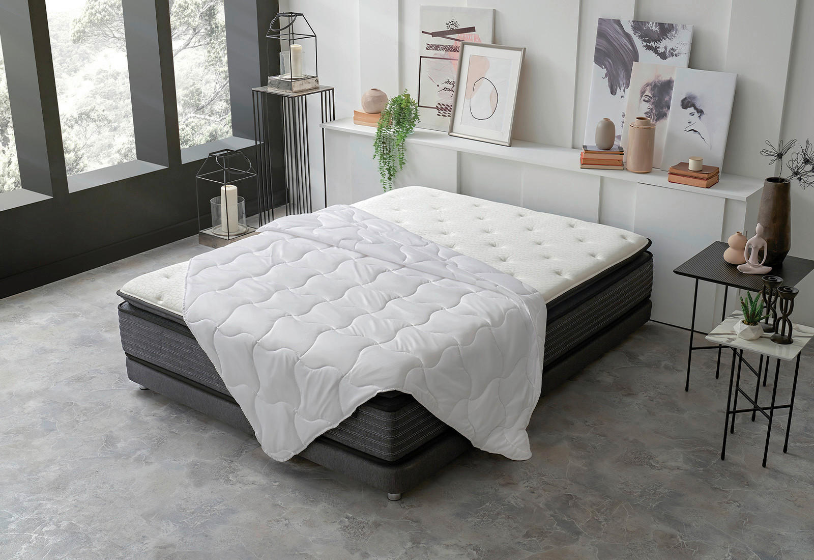 BETTDECKE - Weiß, Basics, Textil (135/200/17,33cm) - Yatas