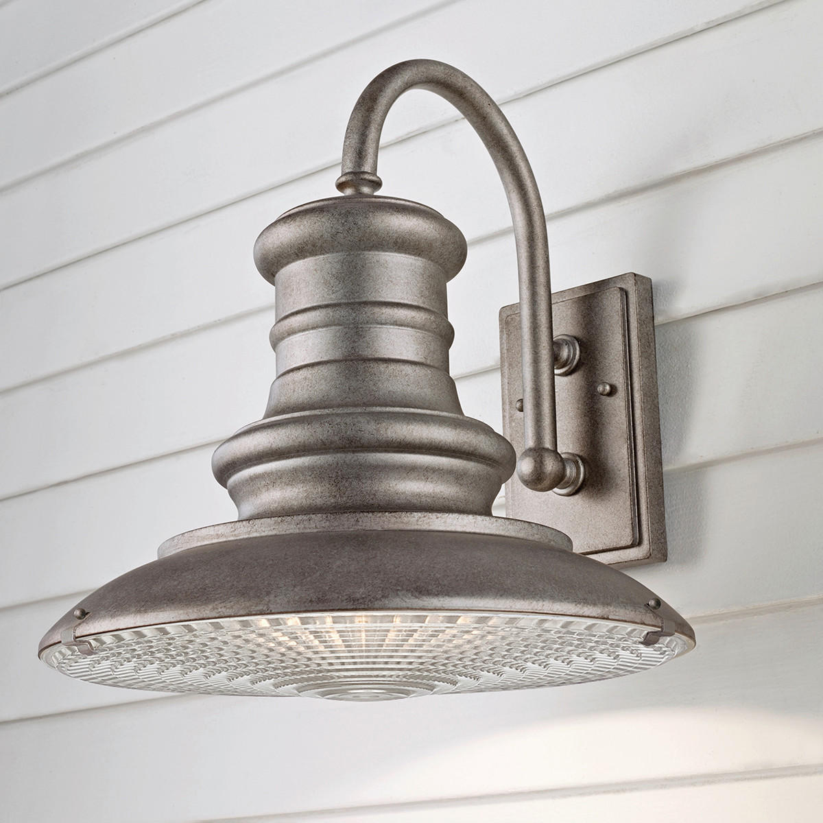 AUSSENWANDLEUCHTE - Grau, Konventionell, Glas/Metall (38.1 /39.7/42.2cm) - Elstead Lighting